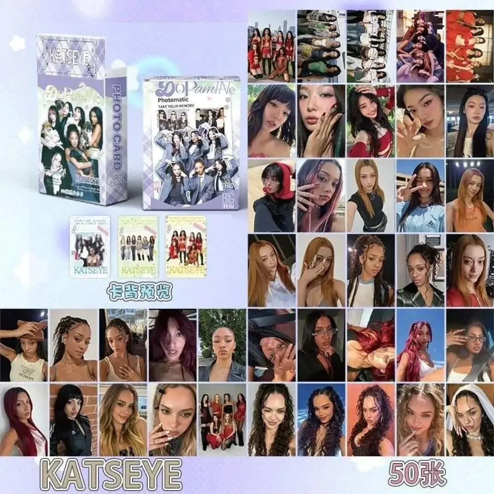 50PCS Korean Girl Group KATSEYE Album Photo Cards Set - Daniela Manon Megan Coll